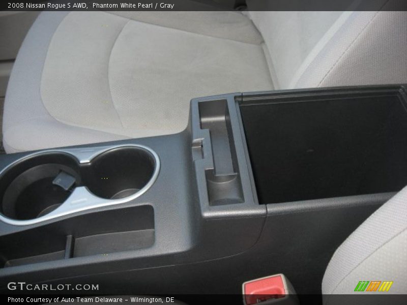 Phantom White Pearl / Gray 2008 Nissan Rogue S AWD