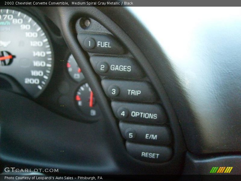 Controls of 2003 Corvette Convertible