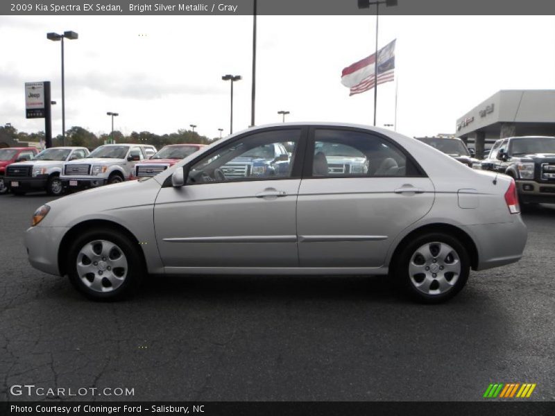 Bright Silver Metallic / Gray 2009 Kia Spectra EX Sedan
