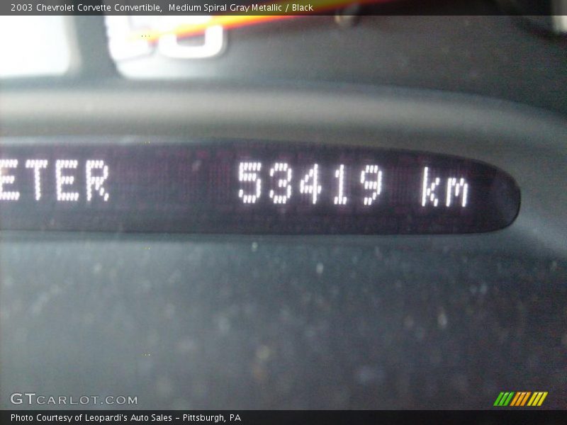 Medium Spiral Gray Metallic / Black 2003 Chevrolet Corvette Convertible