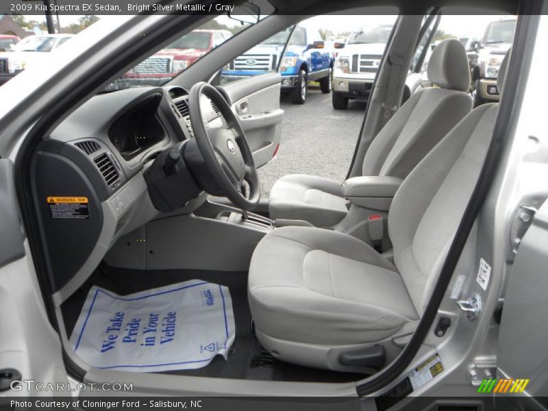 Bright Silver Metallic / Gray 2009 Kia Spectra EX Sedan