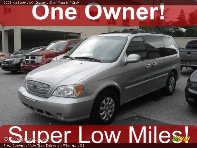 Diamond Silver Metallic / Gray 2005 Kia Sedona LX