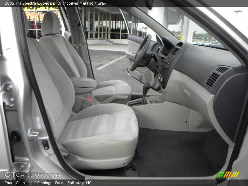 Bright Silver Metallic / Gray 2009 Kia Spectra EX Sedan