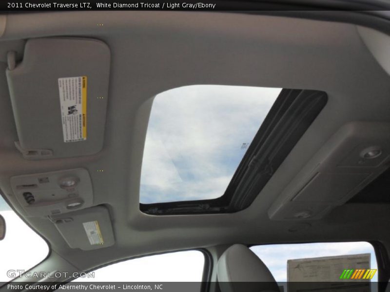 White Diamond Tricoat / Light Gray/Ebony 2011 Chevrolet Traverse LTZ