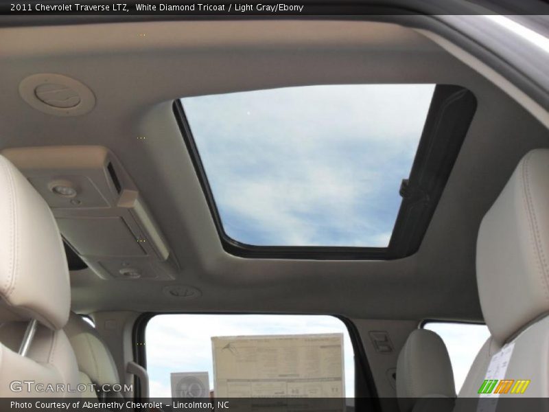 White Diamond Tricoat / Light Gray/Ebony 2011 Chevrolet Traverse LTZ