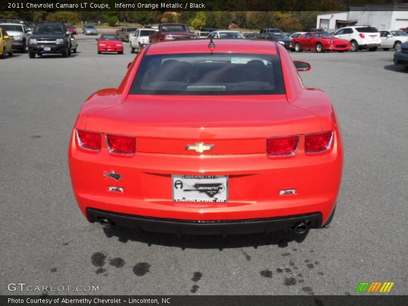Inferno Orange Metallic / Black 2011 Chevrolet Camaro LT Coupe