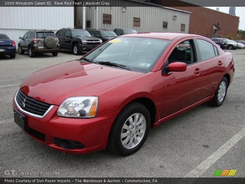 Rave Red Pearl / Medium Gray 2009 Mitsubishi Galant ES