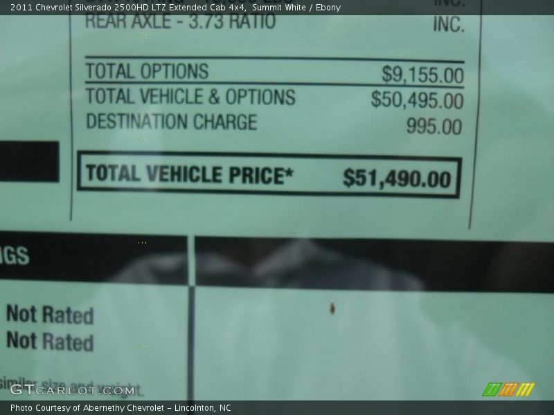 Summit White / Ebony 2011 Chevrolet Silverado 2500HD LTZ Extended Cab 4x4