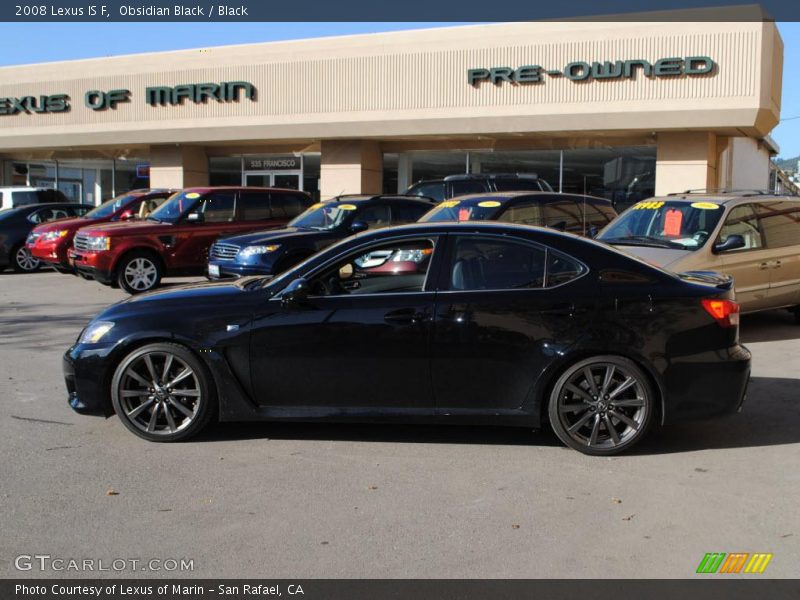Obsidian Black / Black 2008 Lexus IS F