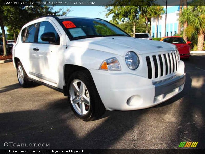 Stone White / Pastel Slate Gray 2007 Jeep Compass Limited