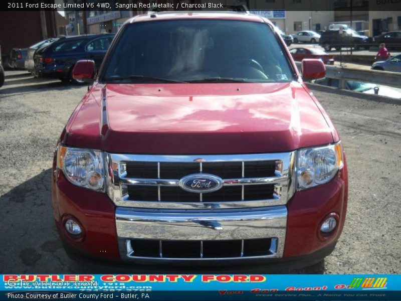 Sangria Red Metallic / Charcoal Black 2011 Ford Escape Limited V6 4WD