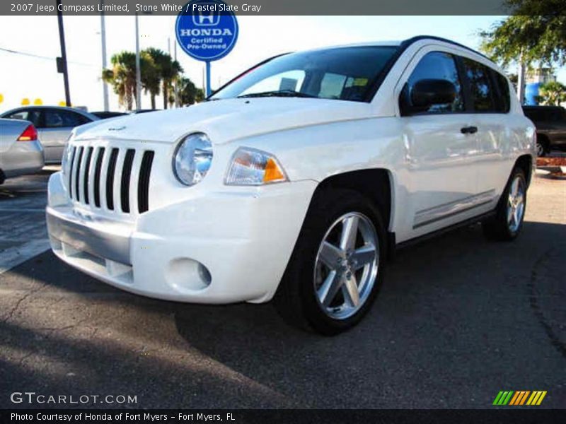 Stone White / Pastel Slate Gray 2007 Jeep Compass Limited