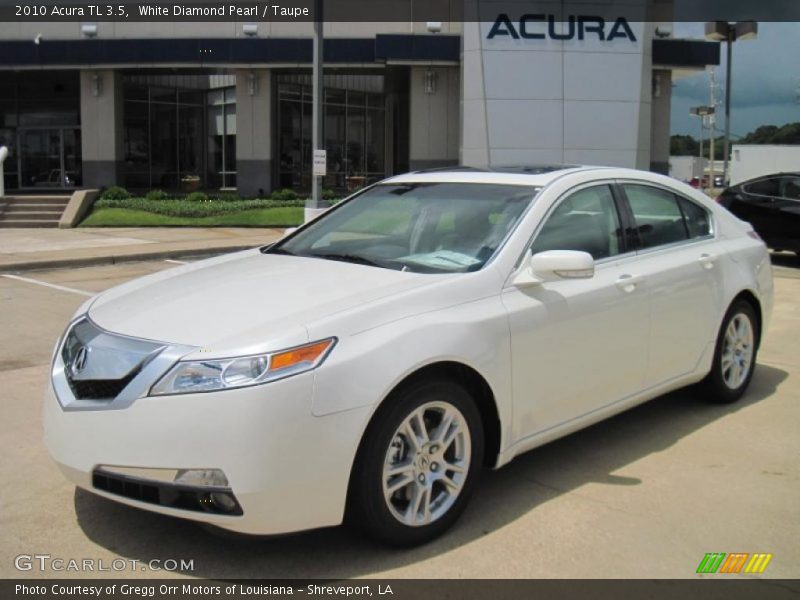 White Diamond Pearl / Taupe 2010 Acura TL 3.5