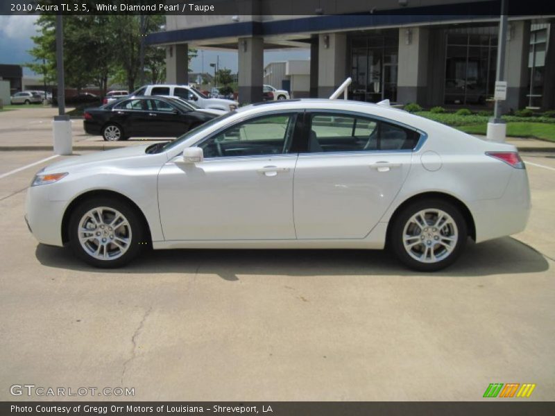 White Diamond Pearl / Taupe 2010 Acura TL 3.5