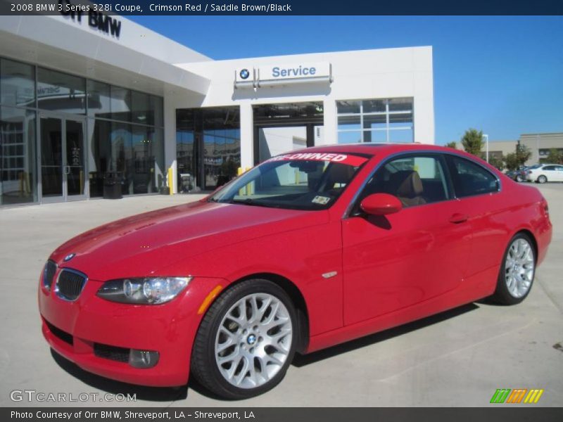 Crimson Red / Saddle Brown/Black 2008 BMW 3 Series 328i Coupe