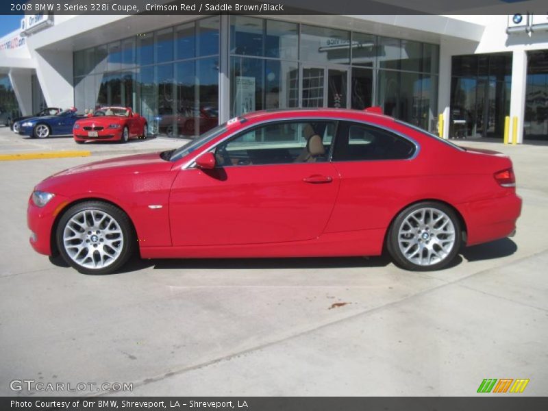 Crimson Red / Saddle Brown/Black 2008 BMW 3 Series 328i Coupe