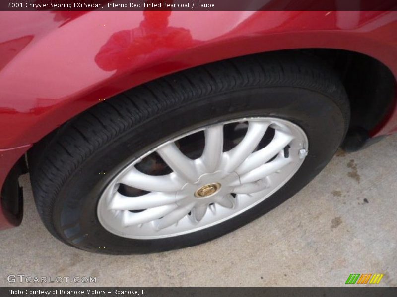 Inferno Red Tinted Pearlcoat / Taupe 2001 Chrysler Sebring LXi Sedan