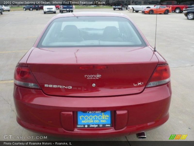 Inferno Red Tinted Pearlcoat / Taupe 2001 Chrysler Sebring LXi Sedan