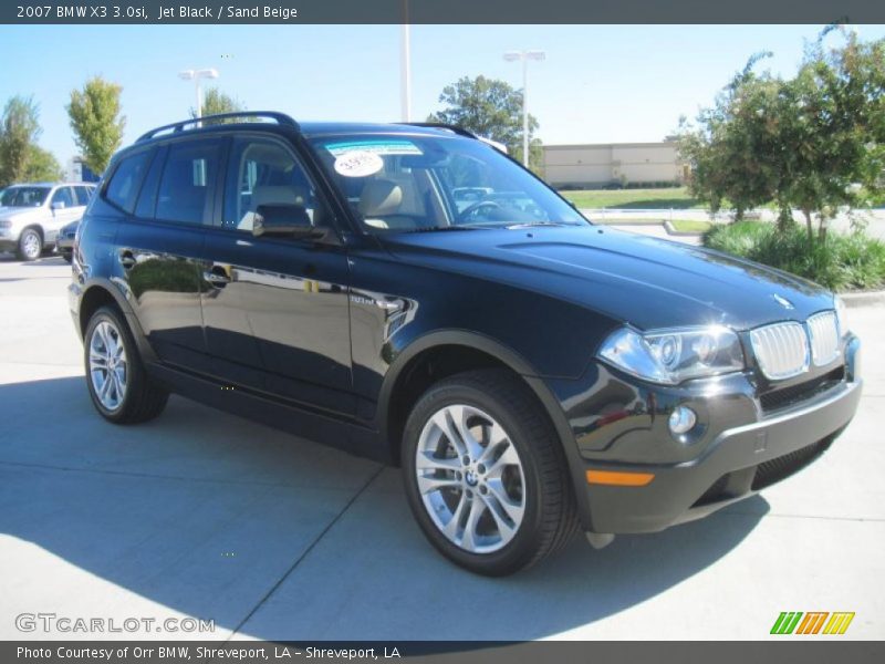 Jet Black / Sand Beige 2007 BMW X3 3.0si