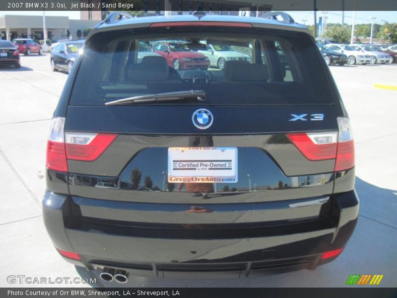 Jet Black / Sand Beige 2007 BMW X3 3.0si