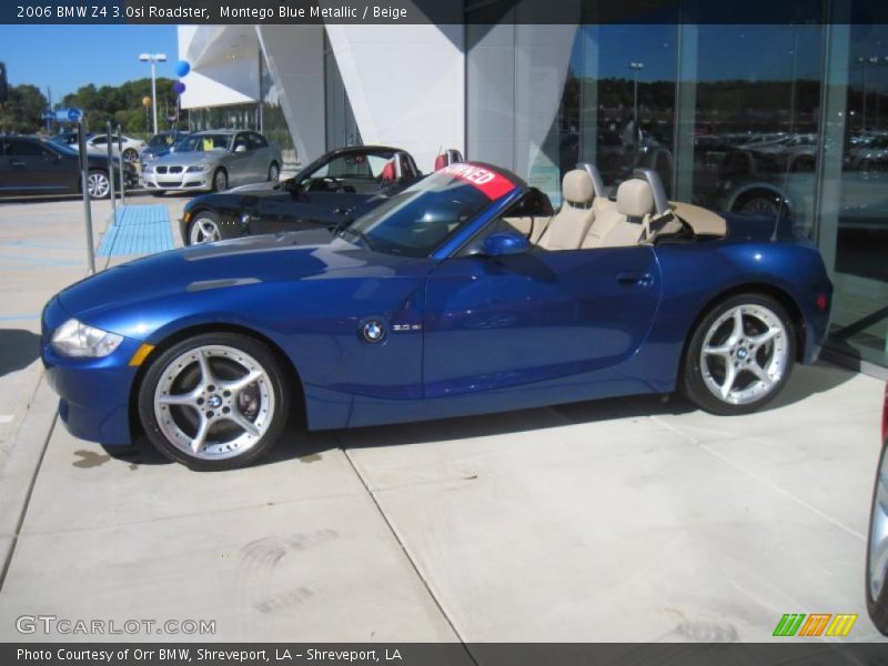 Montego Blue Metallic / Beige 2006 BMW Z4 3.0si Roadster