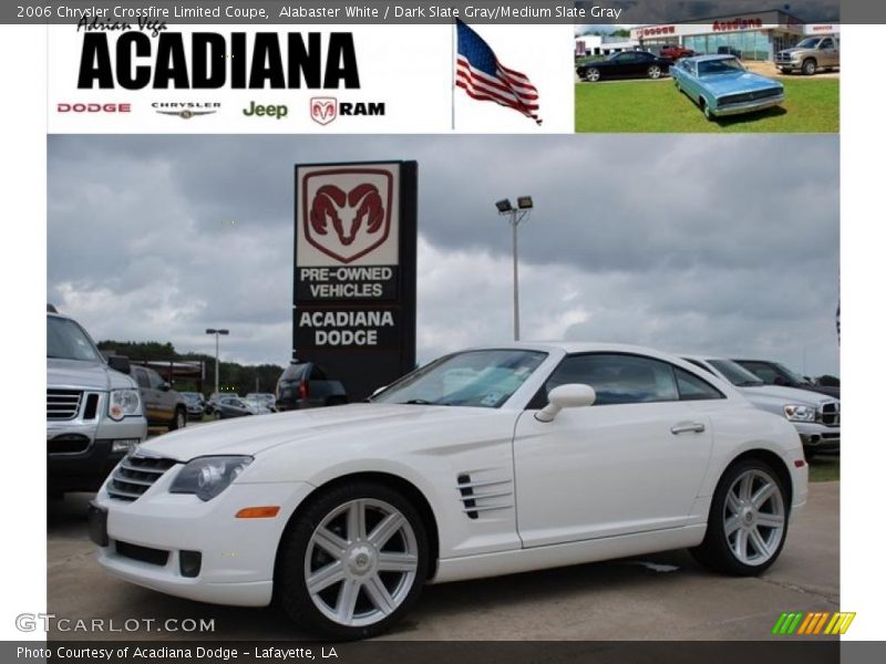 Alabaster White / Dark Slate Gray/Medium Slate Gray 2006 Chrysler Crossfire Limited Coupe