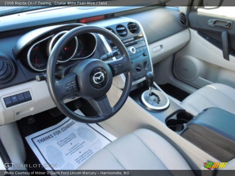 Crystal White Pearl Mica / Sand 2008 Mazda CX-7 Touring