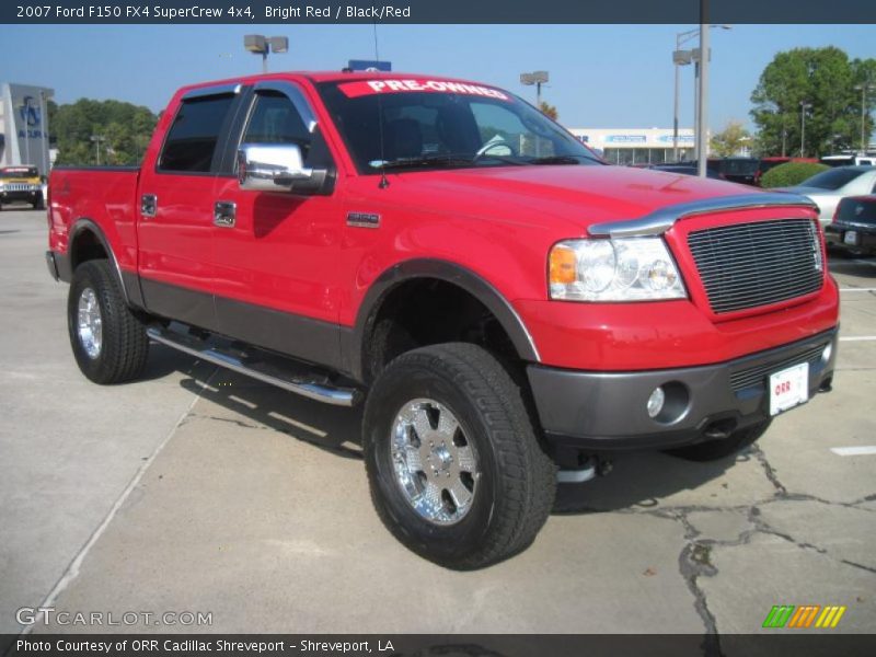 Bright Red / Black/Red 2007 Ford F150 FX4 SuperCrew 4x4