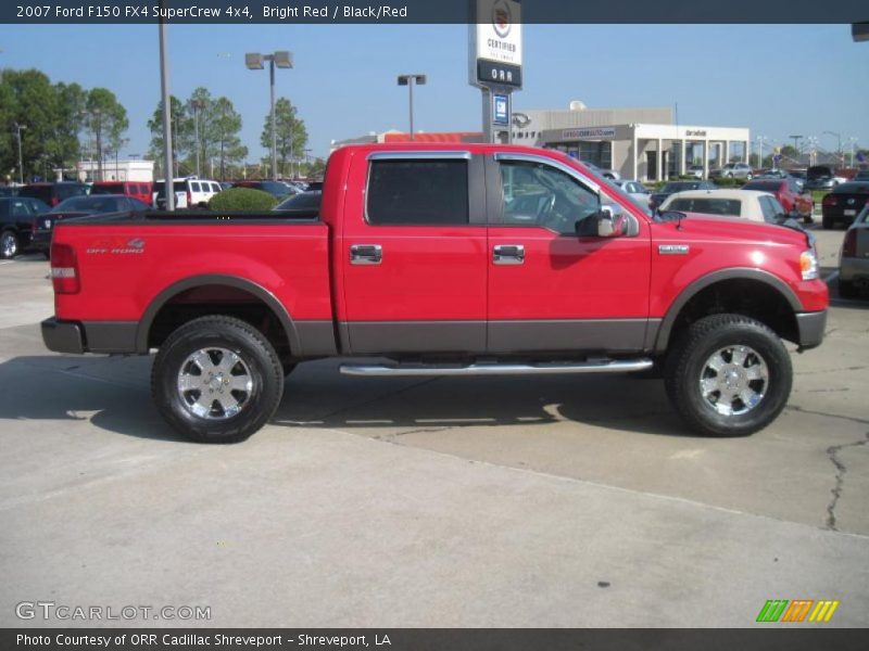 Bright Red / Black/Red 2007 Ford F150 FX4 SuperCrew 4x4
