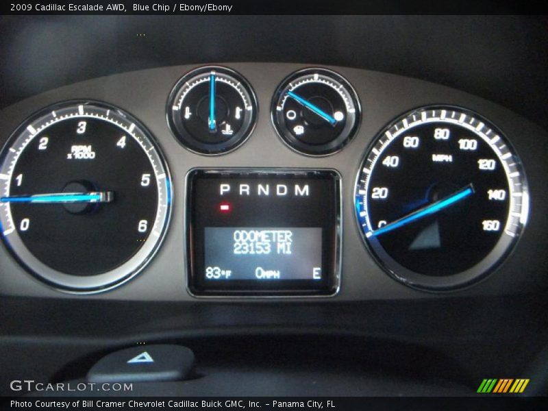 Blue Chip / Ebony/Ebony 2009 Cadillac Escalade AWD