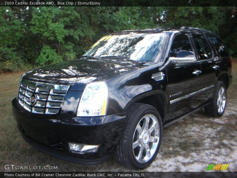 Blue Chip / Ebony/Ebony 2009 Cadillac Escalade AWD