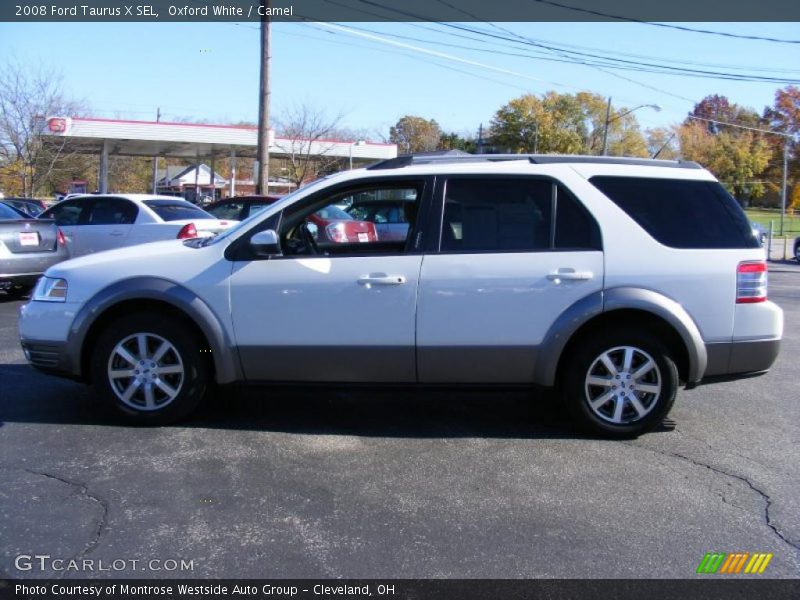 Oxford White / Camel 2008 Ford Taurus X SEL