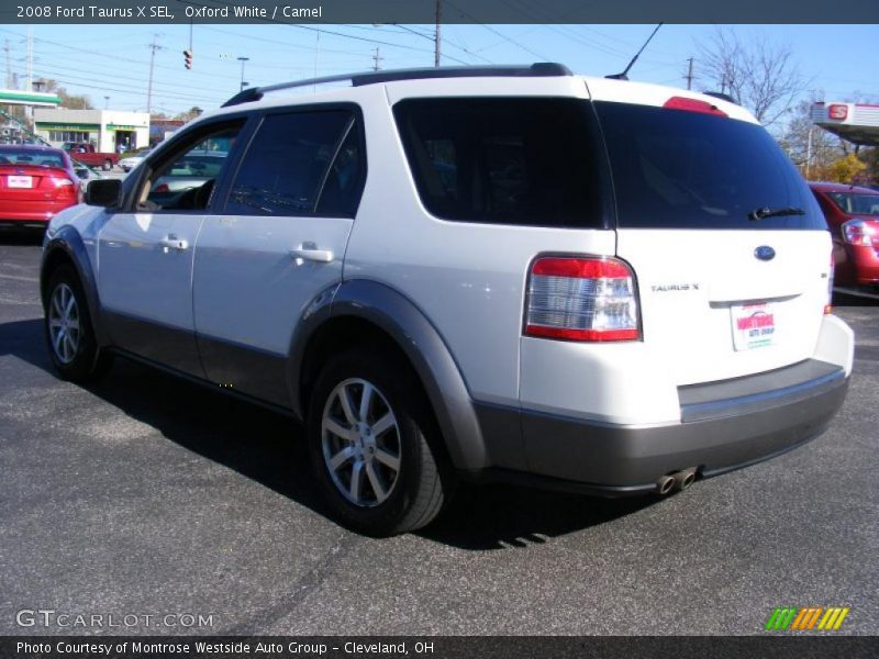 Oxford White / Camel 2008 Ford Taurus X SEL