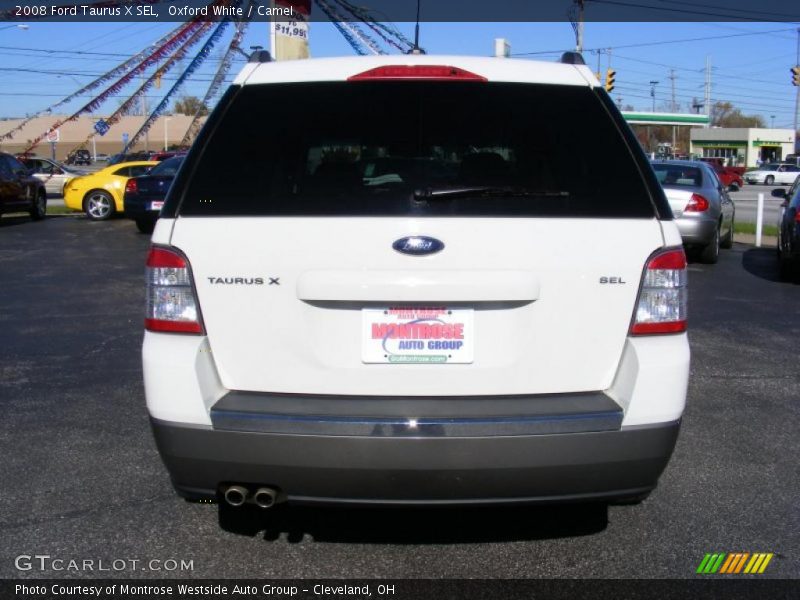 Oxford White / Camel 2008 Ford Taurus X SEL