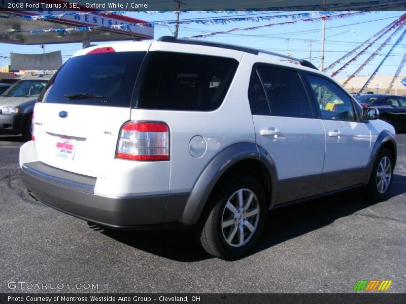 Oxford White / Camel 2008 Ford Taurus X SEL