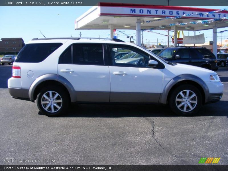 Oxford White / Camel 2008 Ford Taurus X SEL