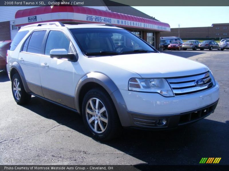 Oxford White / Camel 2008 Ford Taurus X SEL
