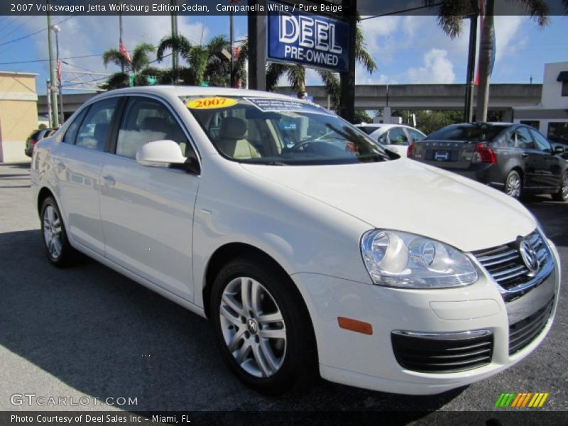 Campanella White / Pure Beige 2007 Volkswagen Jetta Wolfsburg Edition Sedan