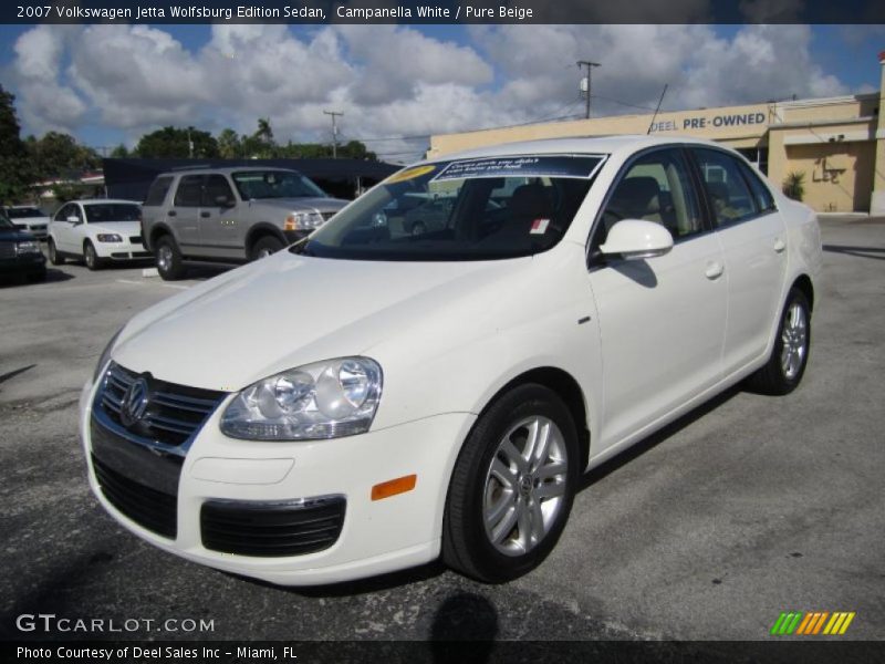 Campanella White / Pure Beige 2007 Volkswagen Jetta Wolfsburg Edition Sedan