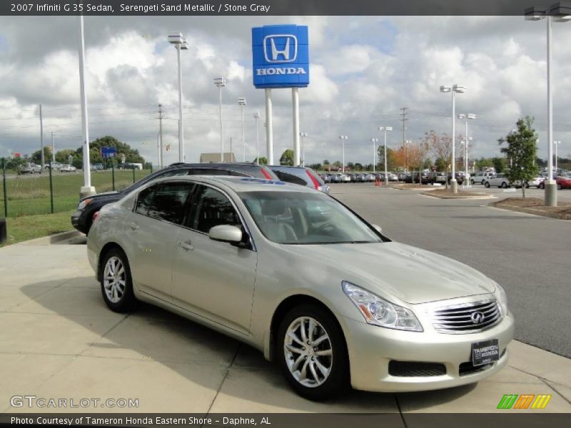Serengeti Sand Metallic / Stone Gray 2007 Infiniti G 35 Sedan