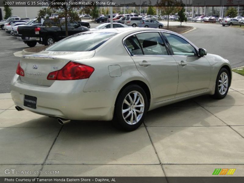 Serengeti Sand Metallic / Stone Gray 2007 Infiniti G 35 Sedan