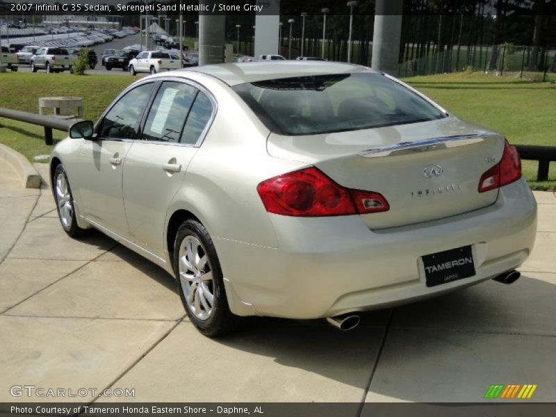 Serengeti Sand Metallic / Stone Gray 2007 Infiniti G 35 Sedan