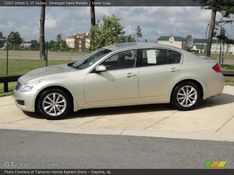 Serengeti Sand Metallic / Stone Gray 2007 Infiniti G 35 Sedan