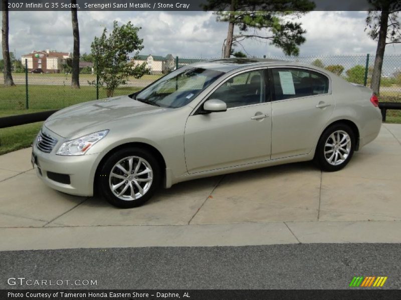 Serengeti Sand Metallic / Stone Gray 2007 Infiniti G 35 Sedan