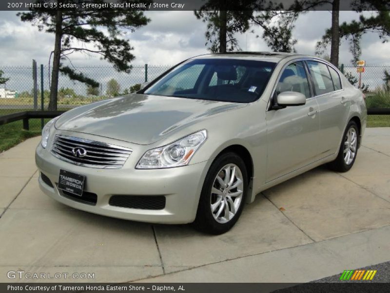 Serengeti Sand Metallic / Stone Gray 2007 Infiniti G 35 Sedan