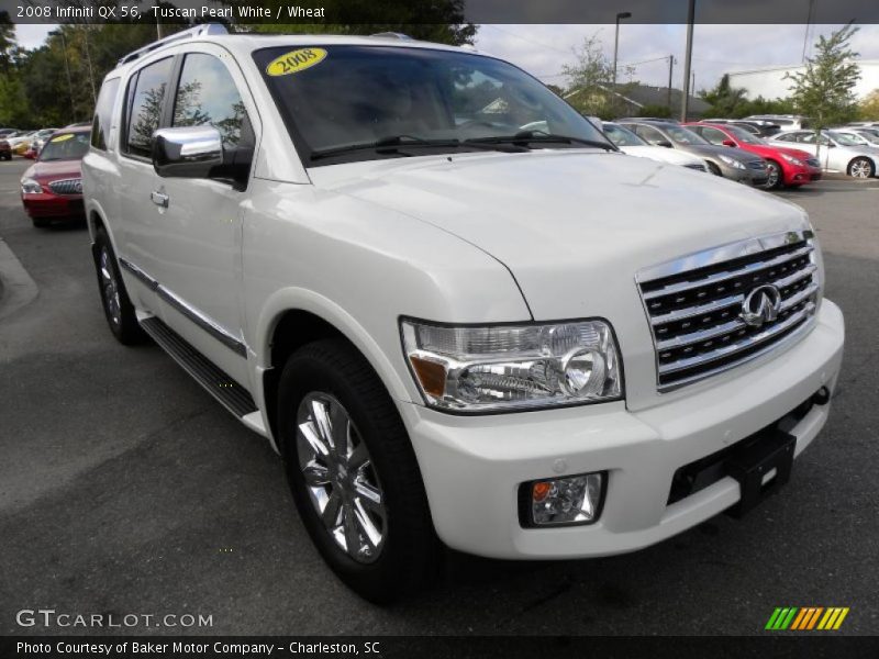 Tuscan Pearl White / Wheat 2008 Infiniti QX 56