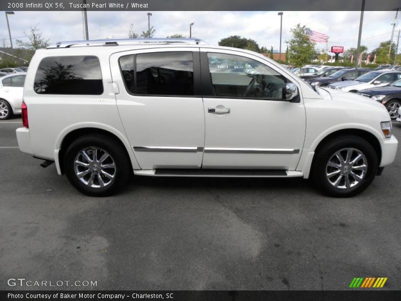 Tuscan Pearl White / Wheat 2008 Infiniti QX 56