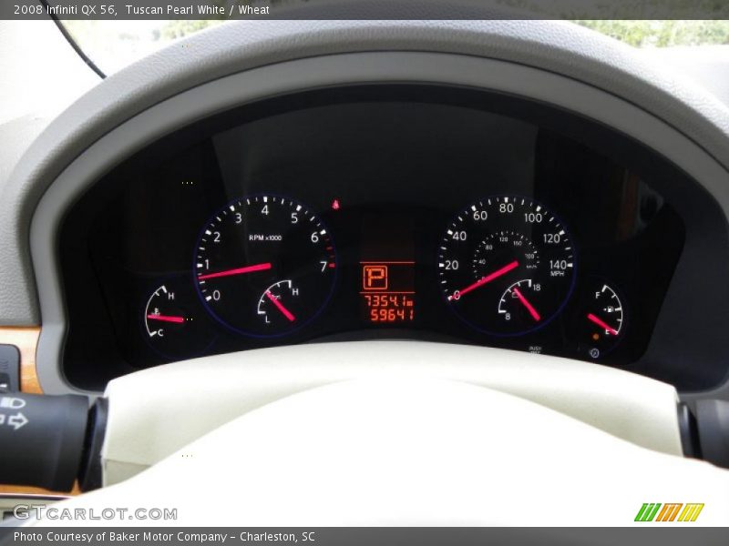 Tuscan Pearl White / Wheat 2008 Infiniti QX 56