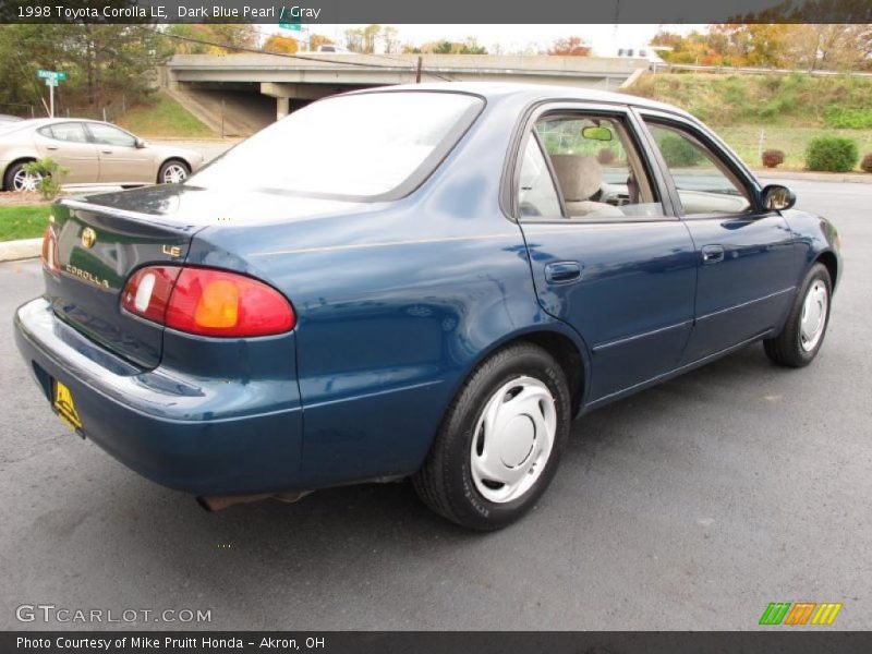 Dark Blue Pearl / Gray 1998 Toyota Corolla LE