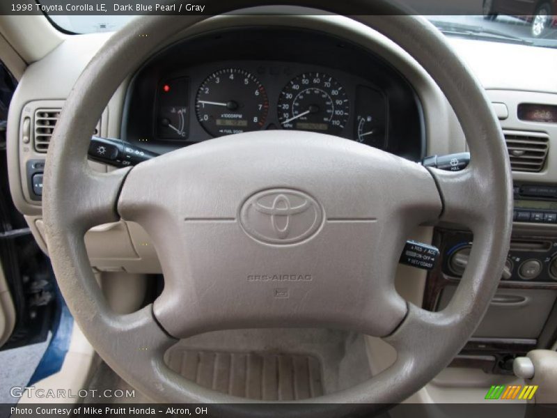 Dark Blue Pearl / Gray 1998 Toyota Corolla LE